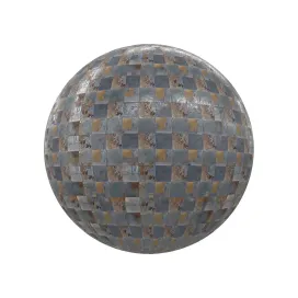 Old metalic tiles